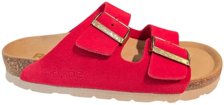 Rohde 5590 43 Slippers Rood Suede Dames - Rood - 42
