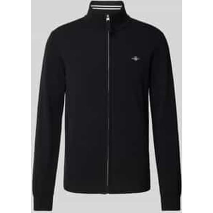 Gant Vest Superfine Lambswool Zip Cardigan Zwart / male