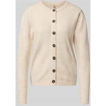 Gebreid jack met ronde hals, model 'ORLEAN'