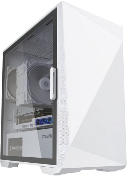 Zalman Z1 Iceberg White - mATX Mid Tower PC Case/Pre-installed fan 2 x 120mm in Mini Tower Wit