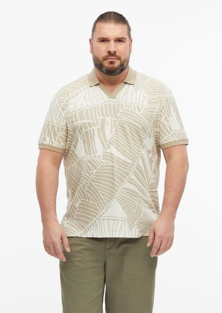 Polo met prints van gemengd katoen met artwork s.Oliver