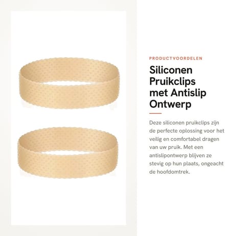 Dailygoods - Siliconen Pruikclips met Antislip Ontwerp (2 Stuks)
