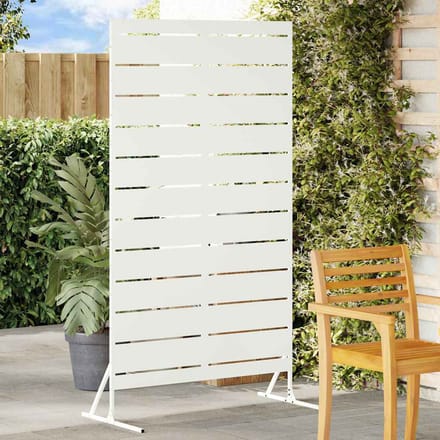 vidaXL - Privacyscherm - 100 - x - 50 - x - 180 - cm - Staal - Wit