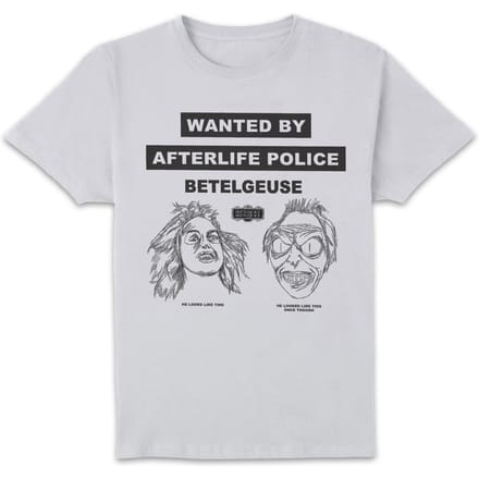 Beetlejuice Wanted Poster Unisex T-Shirt - White - S