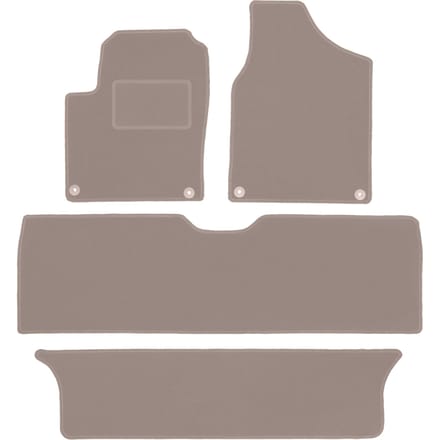 Beige veloursmatten voor: Volkswagen Sharan I minivan (1995-2010)