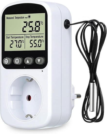 Digitale Thermostaat Socket met Temperatuurregeling voor Kas en Terrarium