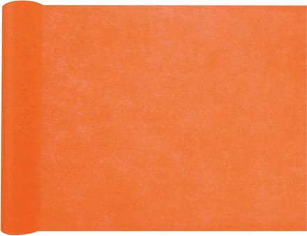 Santex Feest tafelloper op rol - 2x - oranje - 30 cm x 10 m - non woven polyester