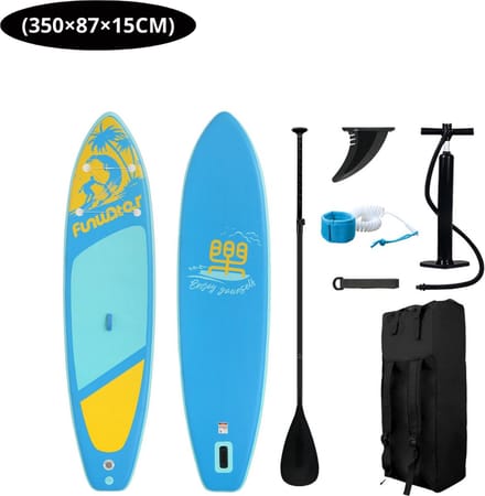 Nivard Sup Board - Opblaasbaar - Supboard - Sup Boards - Paddle - Kayak - 350cm - Licht Blauw
