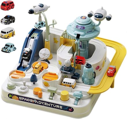 Educatief Ruimte Avonturenpark - STEM- Interactieve Racebaan Speelset - Perfect Cadeau