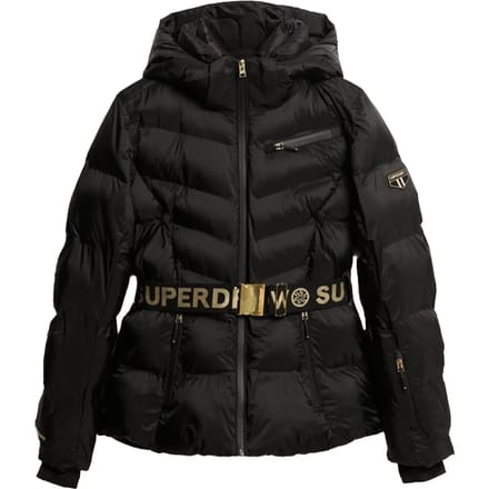 Superdry SKI LUXE PUFFER JACKET Dames Wintersportjas - Black - Maat M