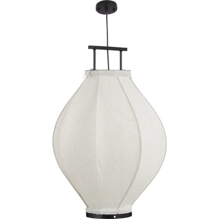 Mica Decorations Pego Hanglamp - H73 x Ø54 cm - Linnen - Off White