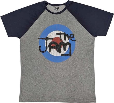 The Jam - Vintage Logo Heren T-shirt - M - Grijs/Blauw
