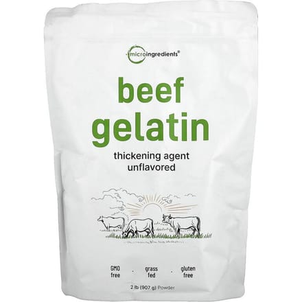 Rundvlees Gelatine Poeder, Ongezoet, 2 pond (907 gram)