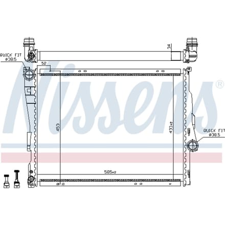 Radiator, motorkoeling NISSENS 60782