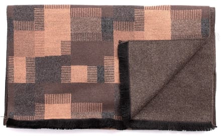 DIONE Viscose scarf with patchwork Orange (TRSCIE214 - 507)