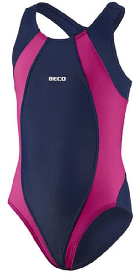 Beco Meisjesbadpak Donkerblauw/roze - 140
