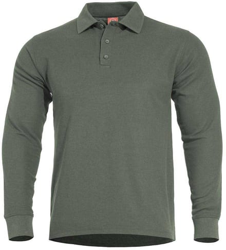 Pentagon Aniketos Lange Mouw Poloshirt Groen 2XL Man