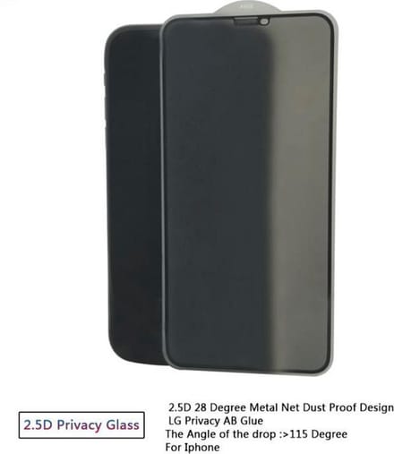 Apple iPhone 12 Pro Max Privacy Tempered Glass Screenprotectors