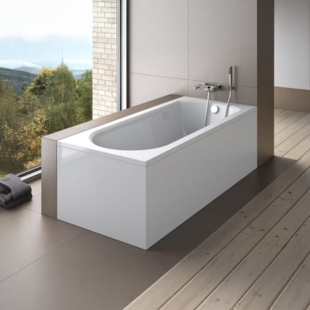 Badland INTRICA ligbad 150 x 75 cm wit met baddrager