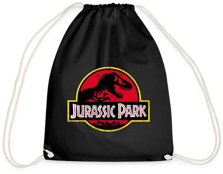 Jurassic Park Klassiek Logo In Rood Met T-Rex Gymtas