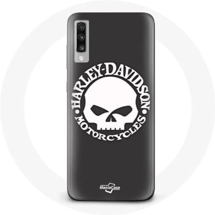 Samsung Galaxy A70 hoesje Harley Davidson Motors Schedel