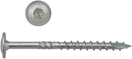 200x Verzinkte Houtschroeven Platkop Torx 6x40 mm - Sterke Constructieschroeven
