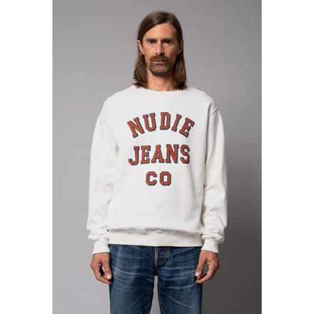 Nudie Jeans Lasse  Co Chalk White Taglia: S | Maglioni a maglia Outlet | Uomo | Bianco
