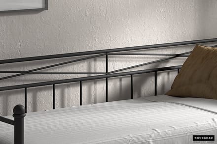 Bedzetel 'Sablo' Zwart 90x200 Met Lattenbodem