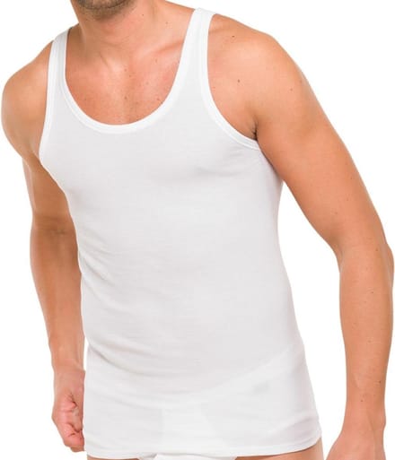Schiesser Heren onderhemd 2 pack Cotton Essentials fijnrib