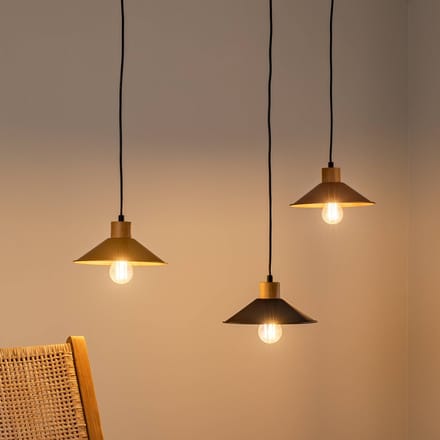 Opviq Hanglamp Manavgat N-554 3-lamps goud/zwart/koper