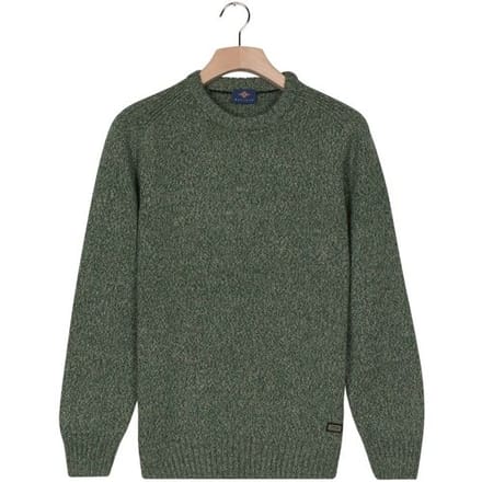 Baileys Trui Crew Neck Pullover Multicolor Single Knit Dark Forest / male