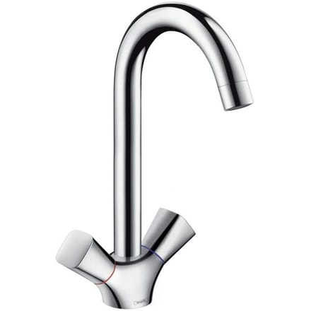 hansgrohe Logis M31 tweegreeps keukenmengkraan 220 - Hoge draaibare uitloop - Chroom