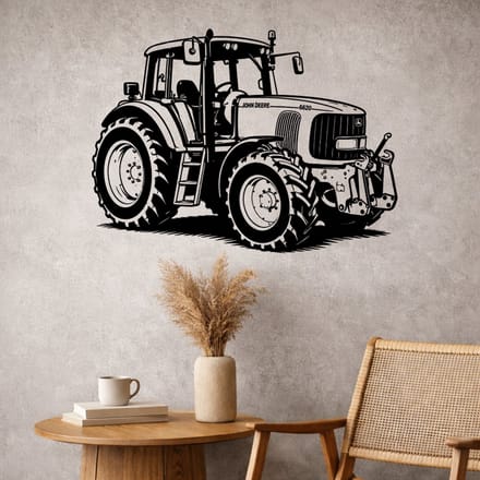 BR2Laser John Deere 6620 – Wanddecoratie – Lasergesneden Hout – Tractor kunst – 75 cm Breed