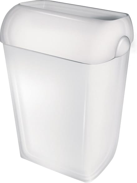 Afvalbak half open 23L - Kunststof - Wit - PlastiQline