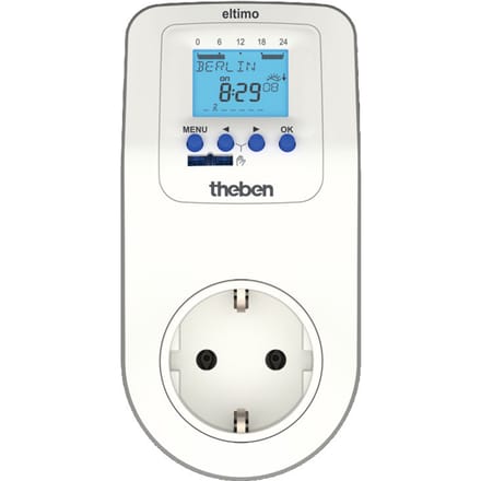 Theben Eltimo Digitale Timer Stopcontact Met Astro Wekelijks Programma - 0200170 - E3YRM