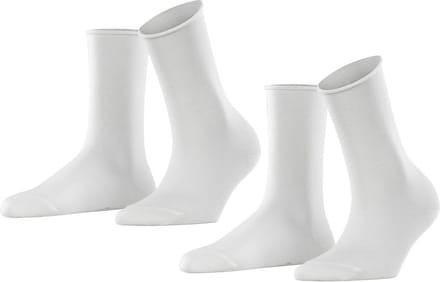 Esprit Basic Pure 2-Pack eenkleurig katoen multipack sokken dames wit - maat 39-42