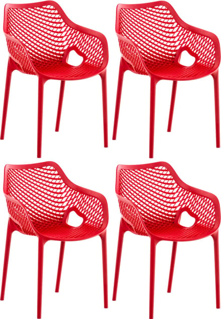 CLP Air XL Set van 4 Stapelstoelen - rood