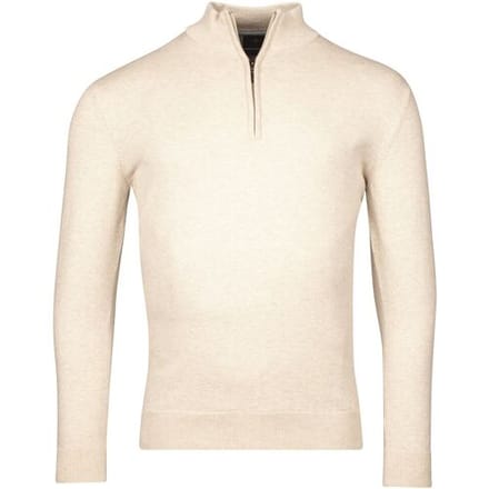 Baileys Trui Luxury Pima Cotton Half Zip Collar Single Knit Kitt Melange / male