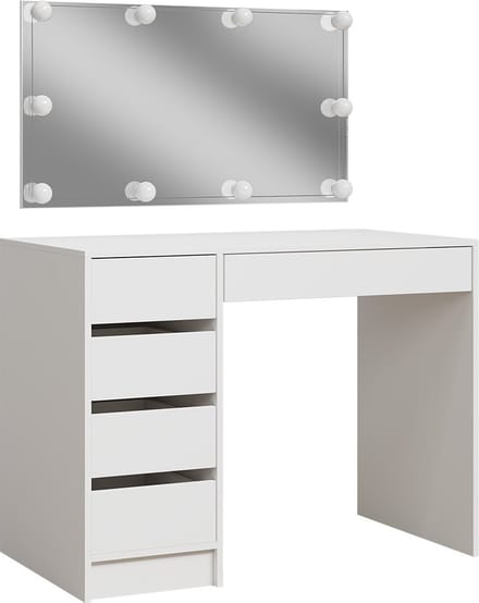 Vicco Thalia Kaptafel – 100 cm met LED-verlichting Wit