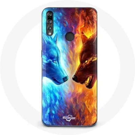 Coque pour Huawei p30 lite Loup de Glace et de feu