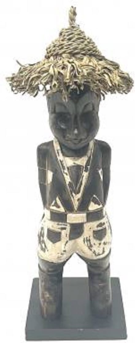 Statue w. hat 14xH40cm