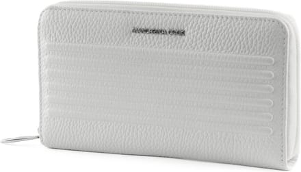 MANDARINA DUCK Leren Portemonnee I-Con Wallet Optical White Wit