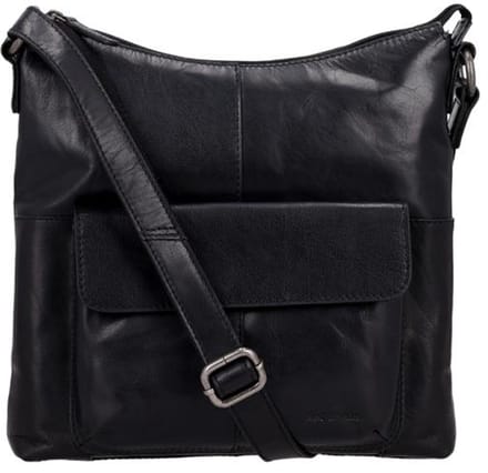 Rise of Rosa Brenton Crossbodytas Medium Dames - Leer - Zwart