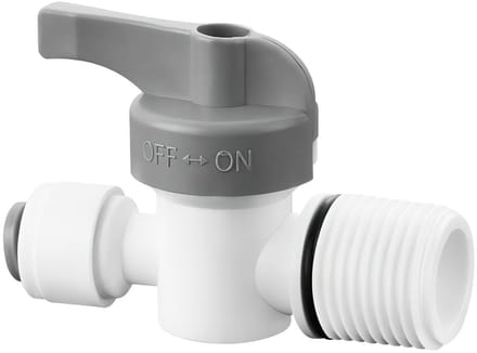 Dailygoody - 1/4" Male Quick Connect Waterfilter Fitting met Ball Valve