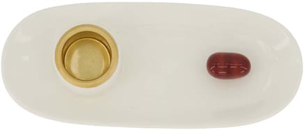 Zusss Kandelaar Keramiek Hartje Wit/Rood Wit