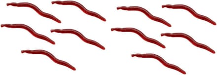 Nep Regenworm - Kunstvis Aas - Vissen - Levensecht Ontwerp - 4 cm - Rood