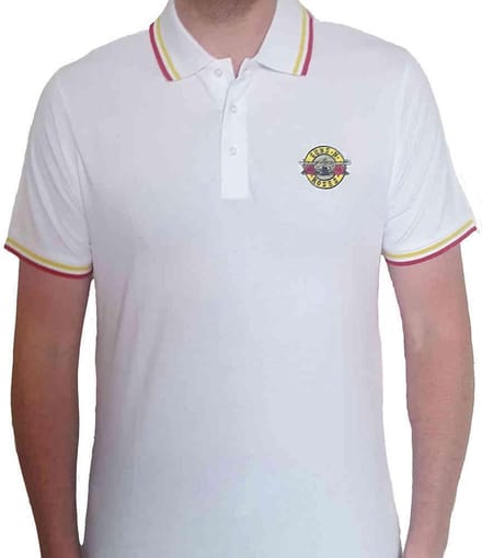 Guns N' Roses - Classic Logo Polo shirt - L - Wit
