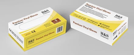 H&S PROTECTOR® - Wegwerp handschoenen - Vinyl handschoenen - Wit - maat S - Poedervrij - doos 100 stuks