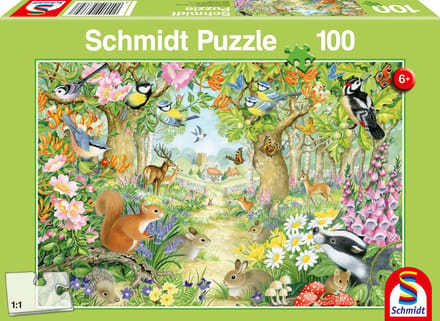 Schmidt - Legpuzzel - Dieren in het bos - 100 stukjes - Kinderen - vanaf 6 jaar