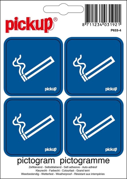 Pickup Mini Pictogram 4,7x4,7 cm - Roken toegestaan